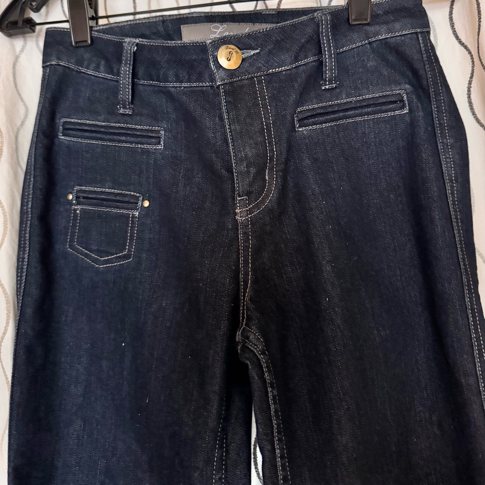 New Without Tags Level 99 Solid Dark Wash Flare J… - image 2